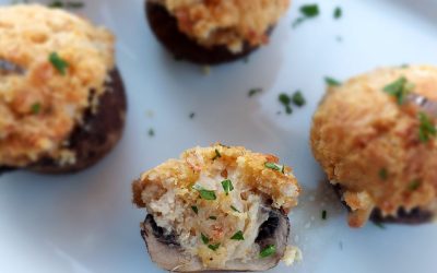 Cajun Shrimp Spread Stuffed Mushrooms